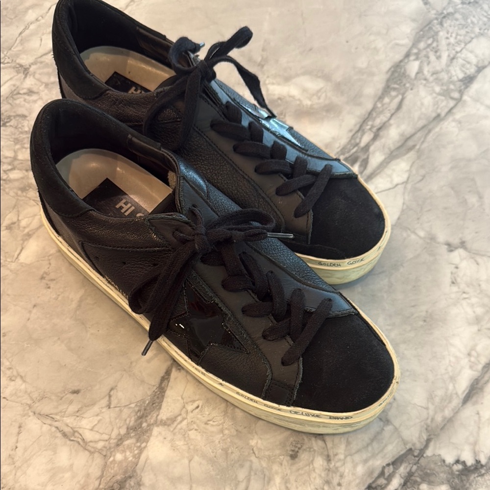 Golden Goose Black Star Athletic Shoes